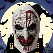 Horror Terrifier 3 Art The Clown Mask Cosplay Joker Killer Demon Skull Latex Helmet Halloween Carnival