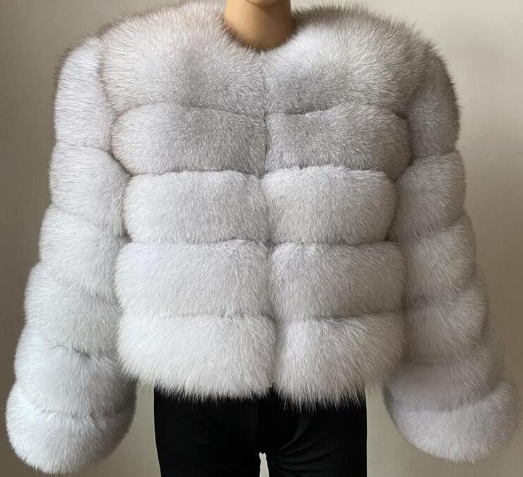 Faux Raccoon Fur Coat Women Jacket Luxuri