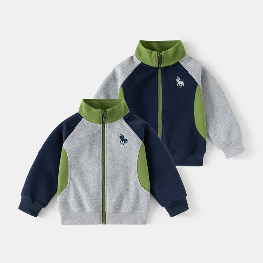 Chaqueta con capucha NLB tipo polo para niño, ropa infantil de moda