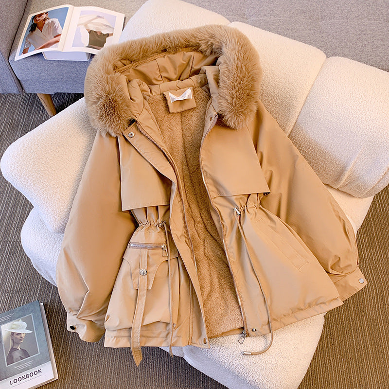 fur- Trimmed puffer jacket