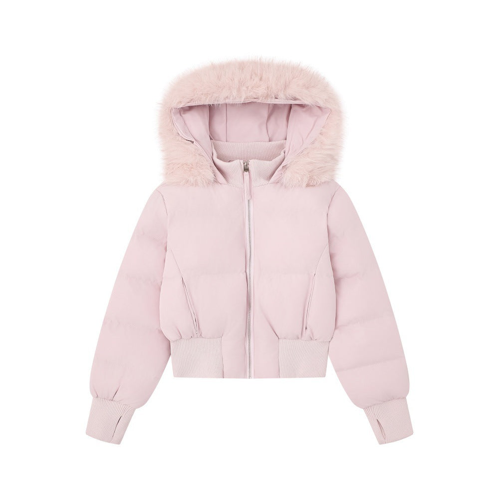 New Hooded Coat Women's Style -Solid Color Cotton Jacket 2026