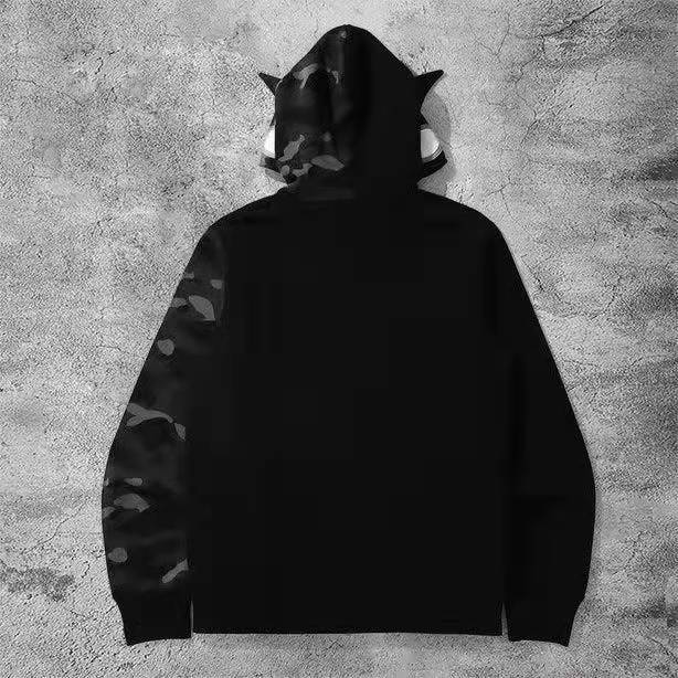 New trendy cartoon with zipper and hoodie for teenagers' NLB