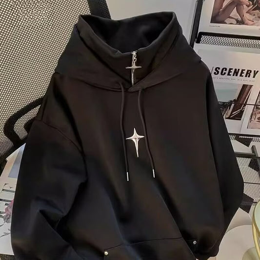 Men's Oversized West Coast Jacket - Solid Black