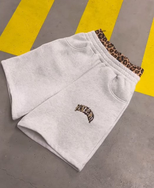 Leopard Print Casual Sports Unisex Hooded Sweatshirt