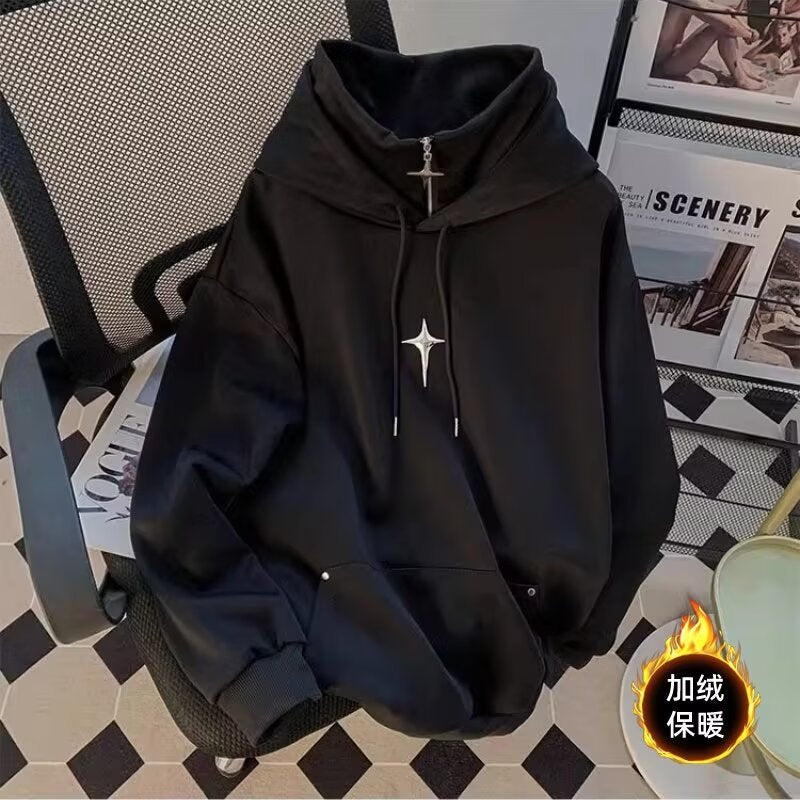 Men's Oversized West Coast Jacket - Solid Black