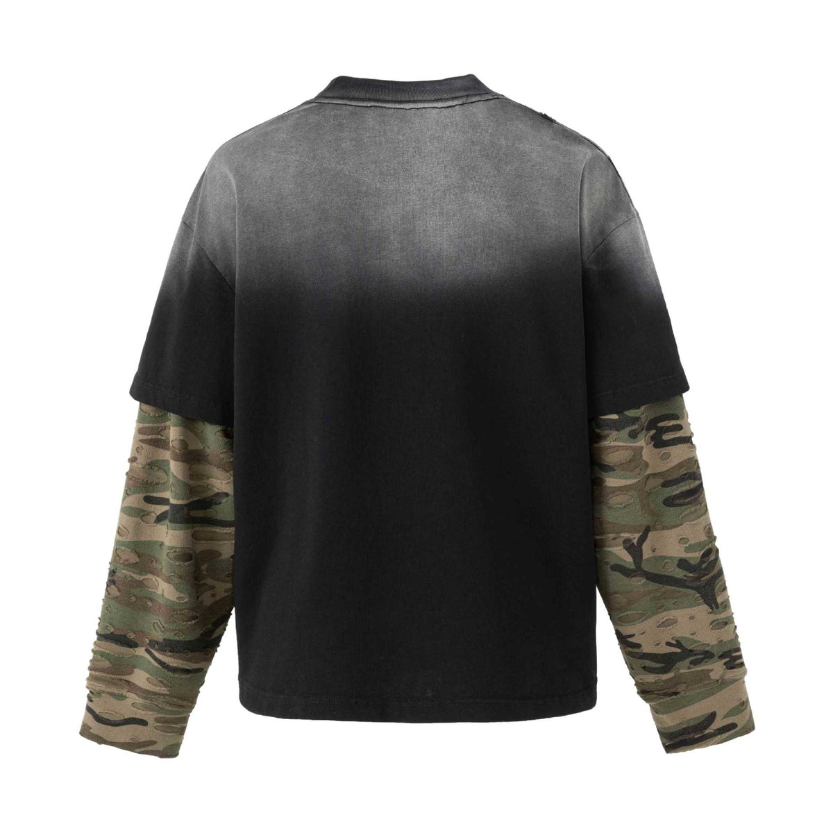 Black T-shirt New Style Camou' Hoodie Men
