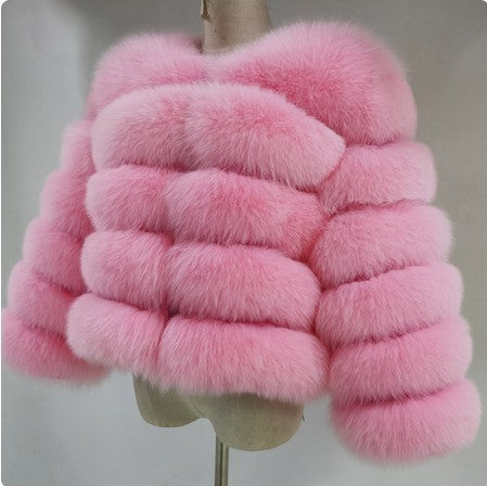 Faux Raccoon Fur Coat Women Jacket Luxuri