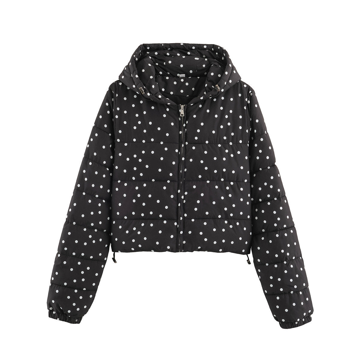 Short polka dot long sleeved Coat