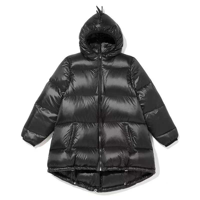 Chaqueta de plumón cálida e impermeable con capucha