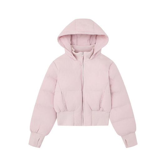 New Women's Hooded Coat - Solid Color Cotton Jacket 2026
