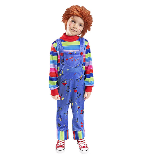 Halloween Kids' Chucky Series Cosplay Performance Outfit - Chucky Horror Clown Costume