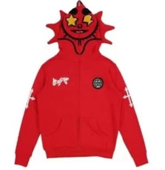 New trendy cartoon with zipper and hoodie for teenagers' NLB
