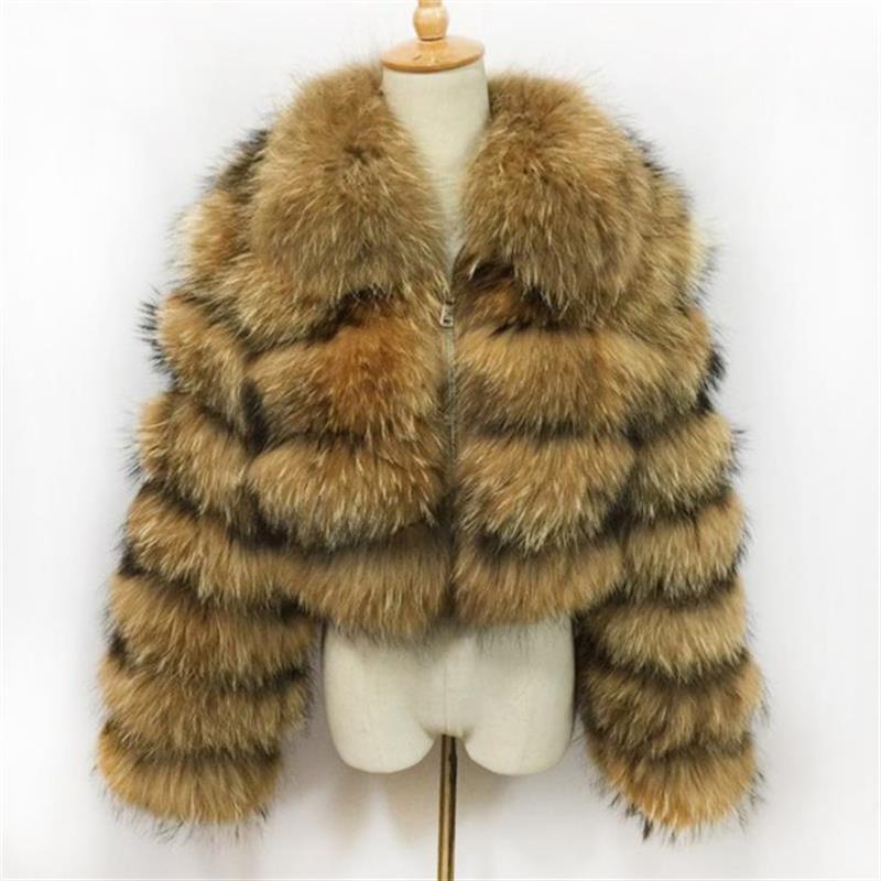 Abrigo de invierno de piel sintética para mujer