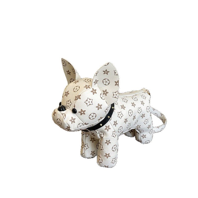 Women's Exquisite Cartoon French Bulldog Small Square Bag Artsy Crossbody Handbag