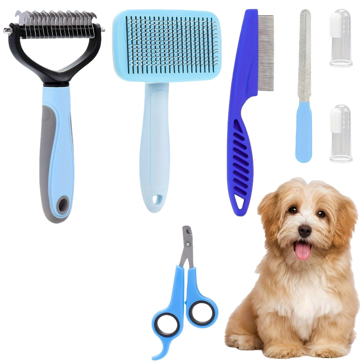 8-piece dog grooming kit