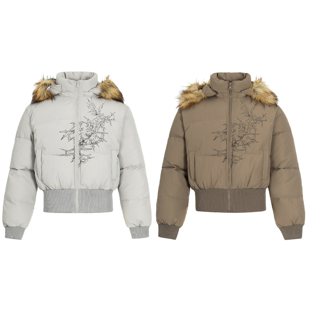 Thick bread jacket fur collar cotton jacket
