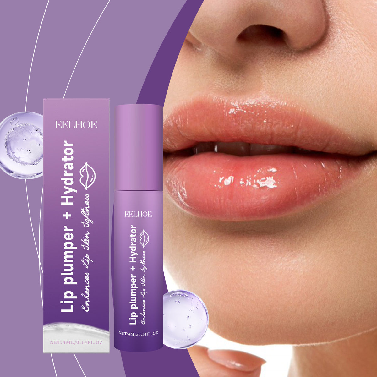 EELHOE Lip plumper Balm -Moisturizes Lips And Improves Dry, Smooth And Glossy Lip Care,