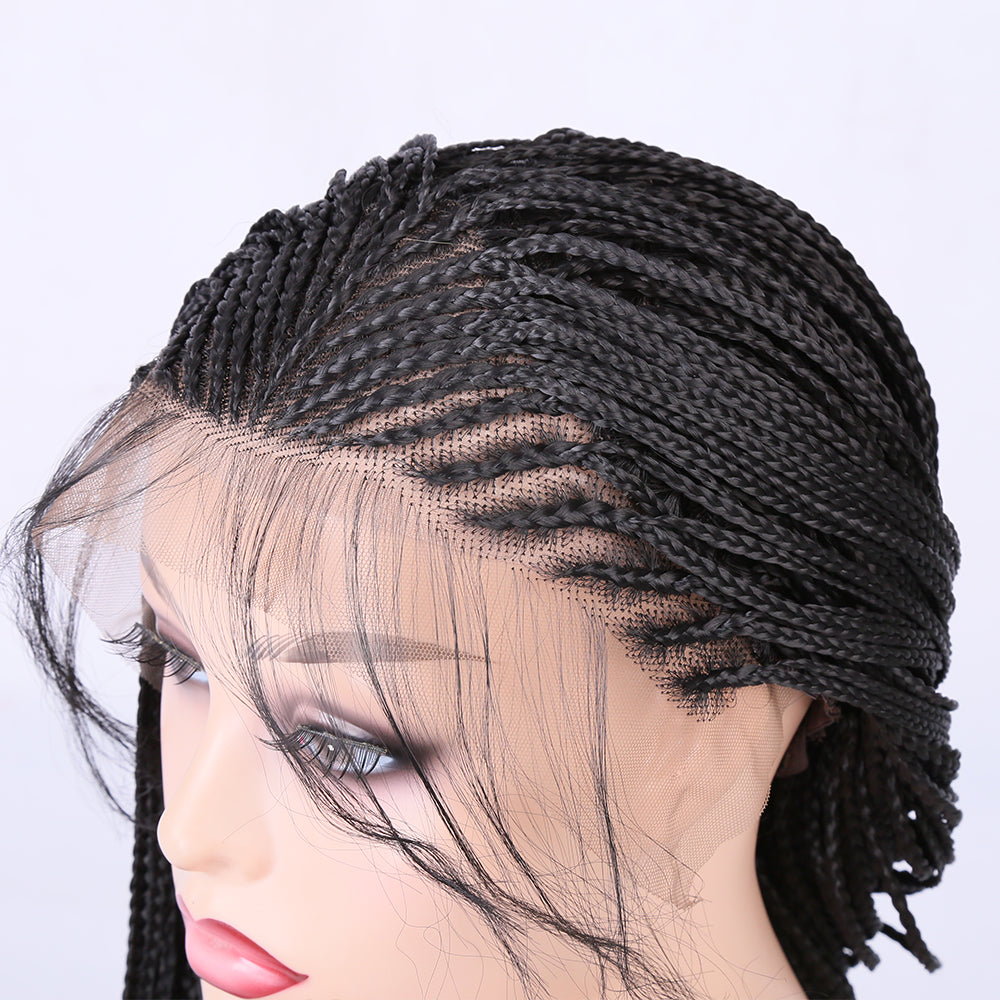 Long Wig with Braided "Box Braids Wigs" -Hat Wig Adjustable For Girls Synthetic best quality