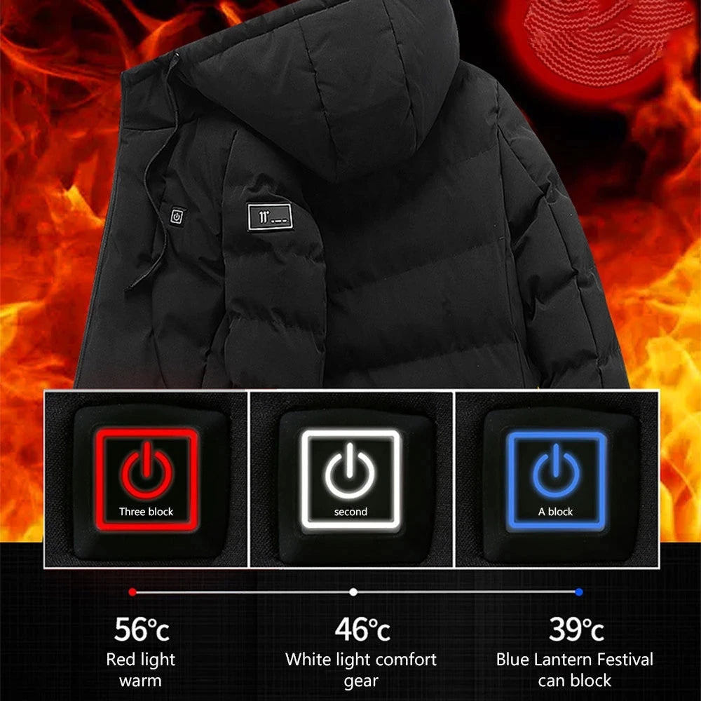 NO LA BAJE USB HEATED JACKET-4-ZONE SMART Heating.
