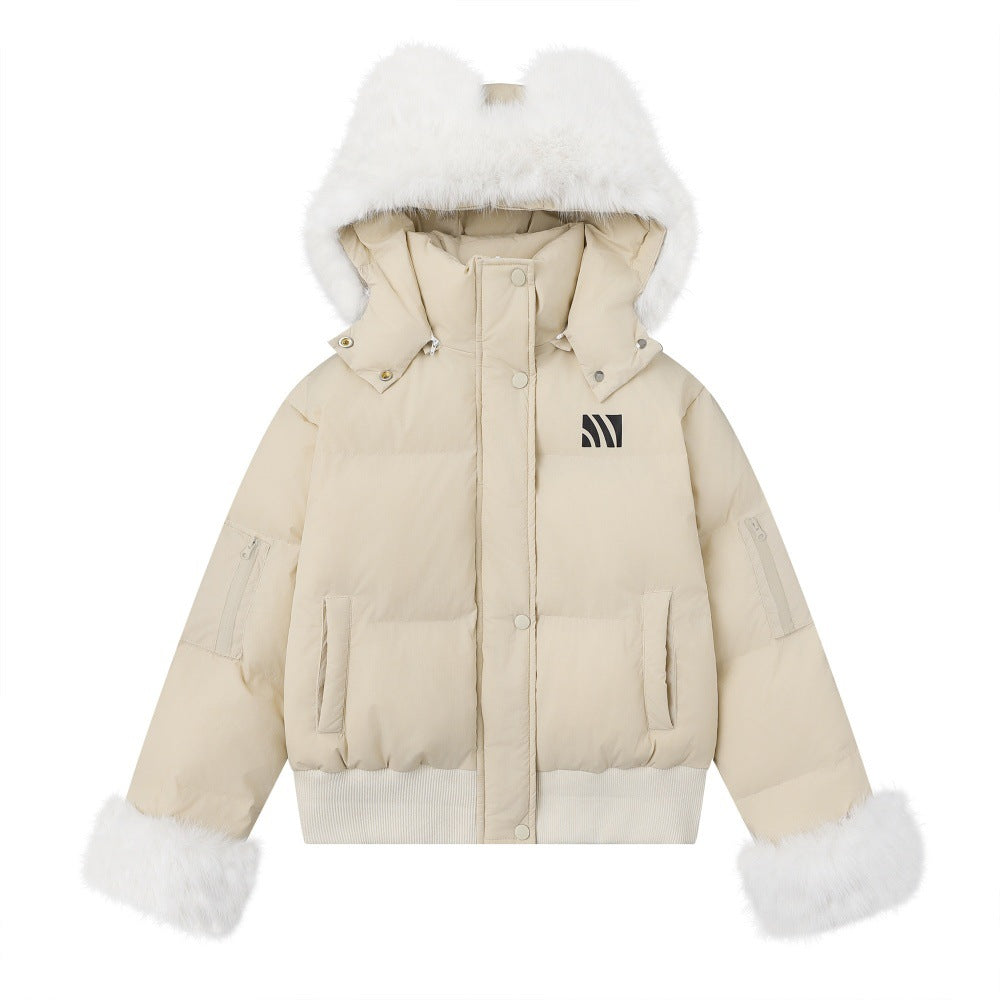 New Hooded Cotton Coat Short Warm Puffer Jacket Outerwear 2026
