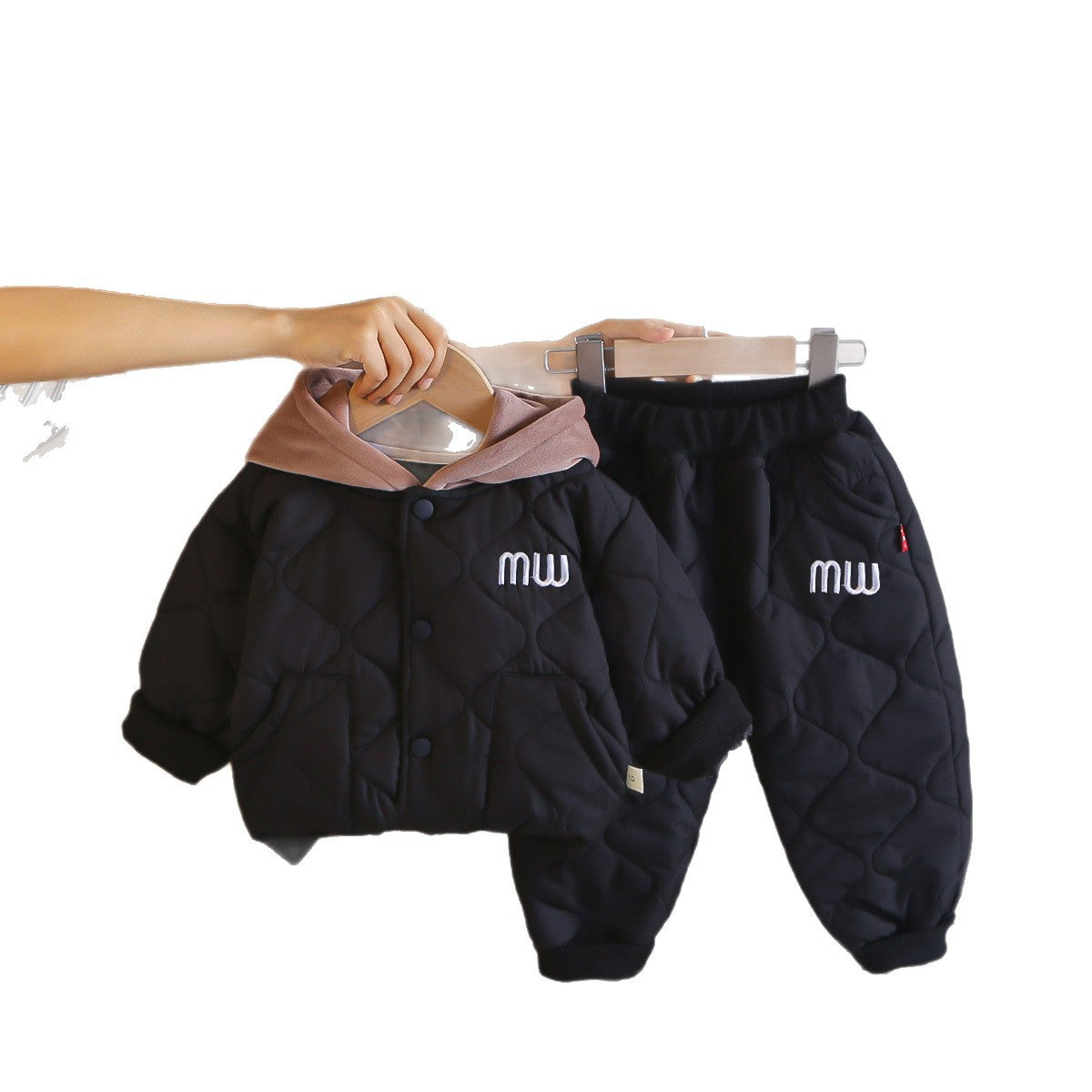 Baby Boys Autumn Winter Jacket Two-Piece Set For 1-2 Years Old