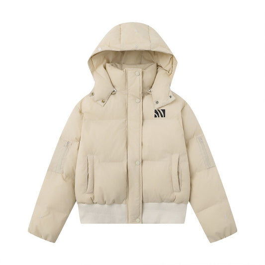 Nueva Chaqueta Acolchada Corta de Algodón con Capucha Abrigo de Invierno 2026