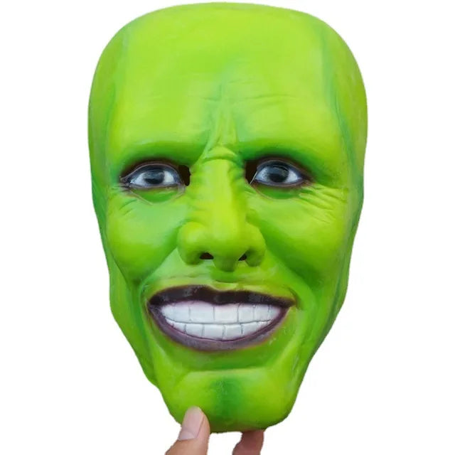 The Mask Cosplay Costume Halloween Jim Carrey Uniform Anime Costume Yellow Trench Coat Hat Carnival Party Clown Mask for Men