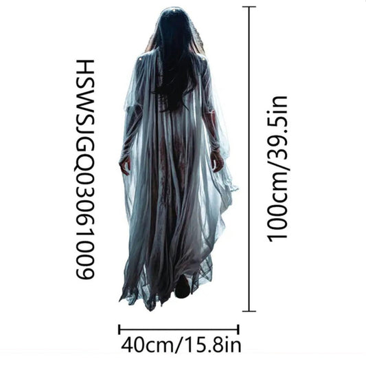 2D Halloween Horror Pumpkin Man Hanging Cloth - Spooky Backdrop for Indoor & Outdoor Terror Decor