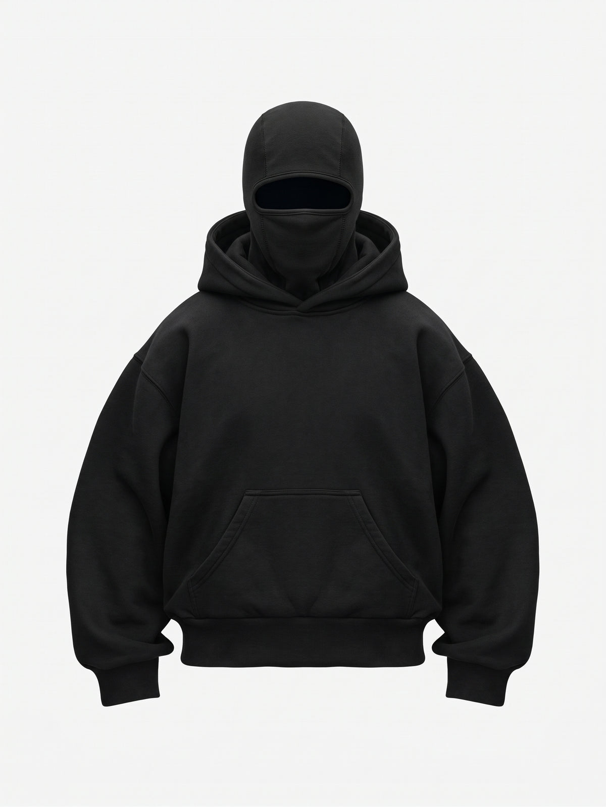 Men's Zip-Up Hooded Jacket with Mask Design, Pullover Sweatshirt Coat