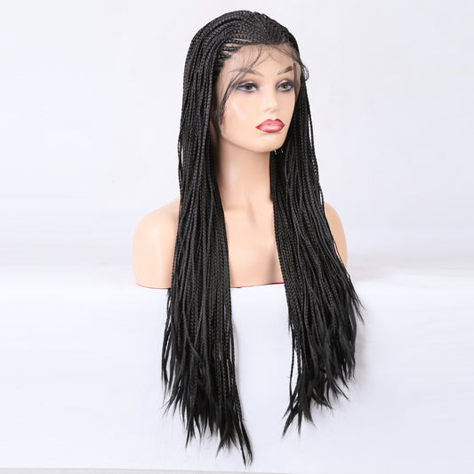 Long Wig with Braided "Box Braids Wigs" - Adjustable Hat Wig for Girls, Best Quality Synthetic