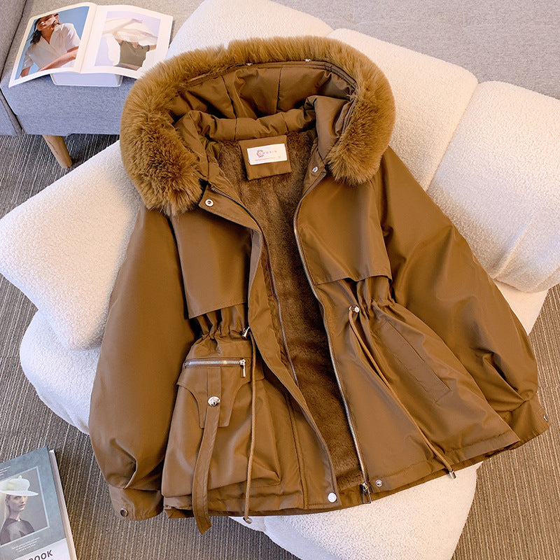 fur- Trimmed puffer jacket