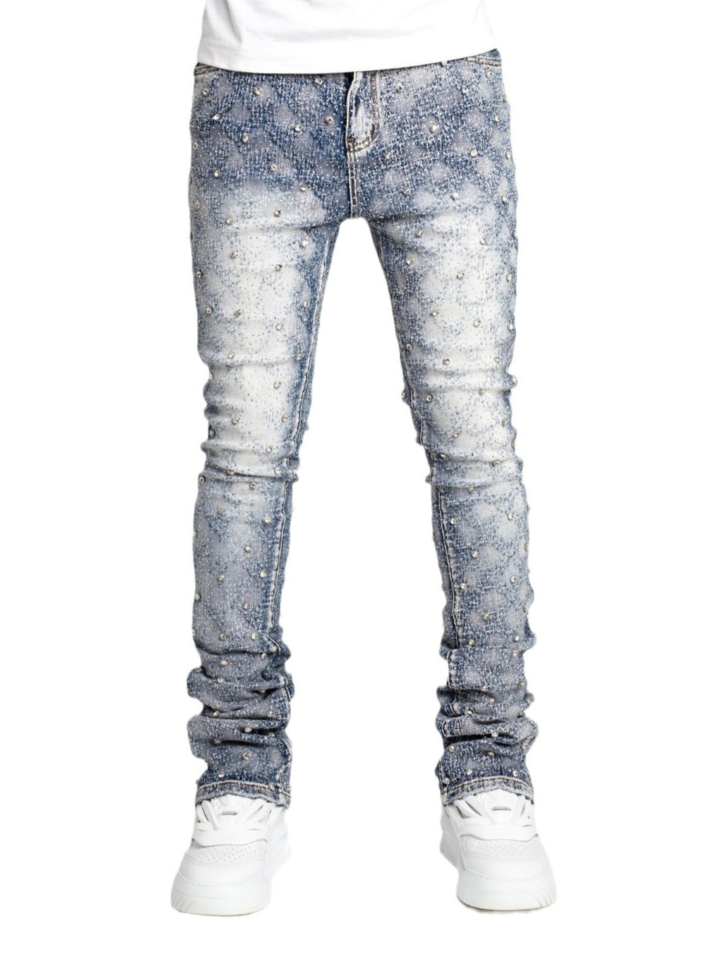 Stretch pearl layered jeans PERLA SEASONS NO LA BAJE'