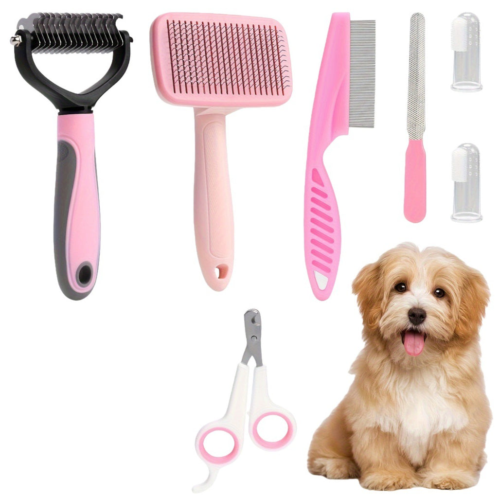 8-piece dog grooming tools