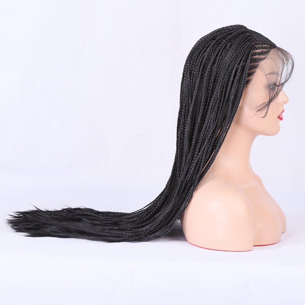 Long Wig with Braided "Box Braids Wigs" -Hat Wig Adjustable For Girls Synthetic best quality