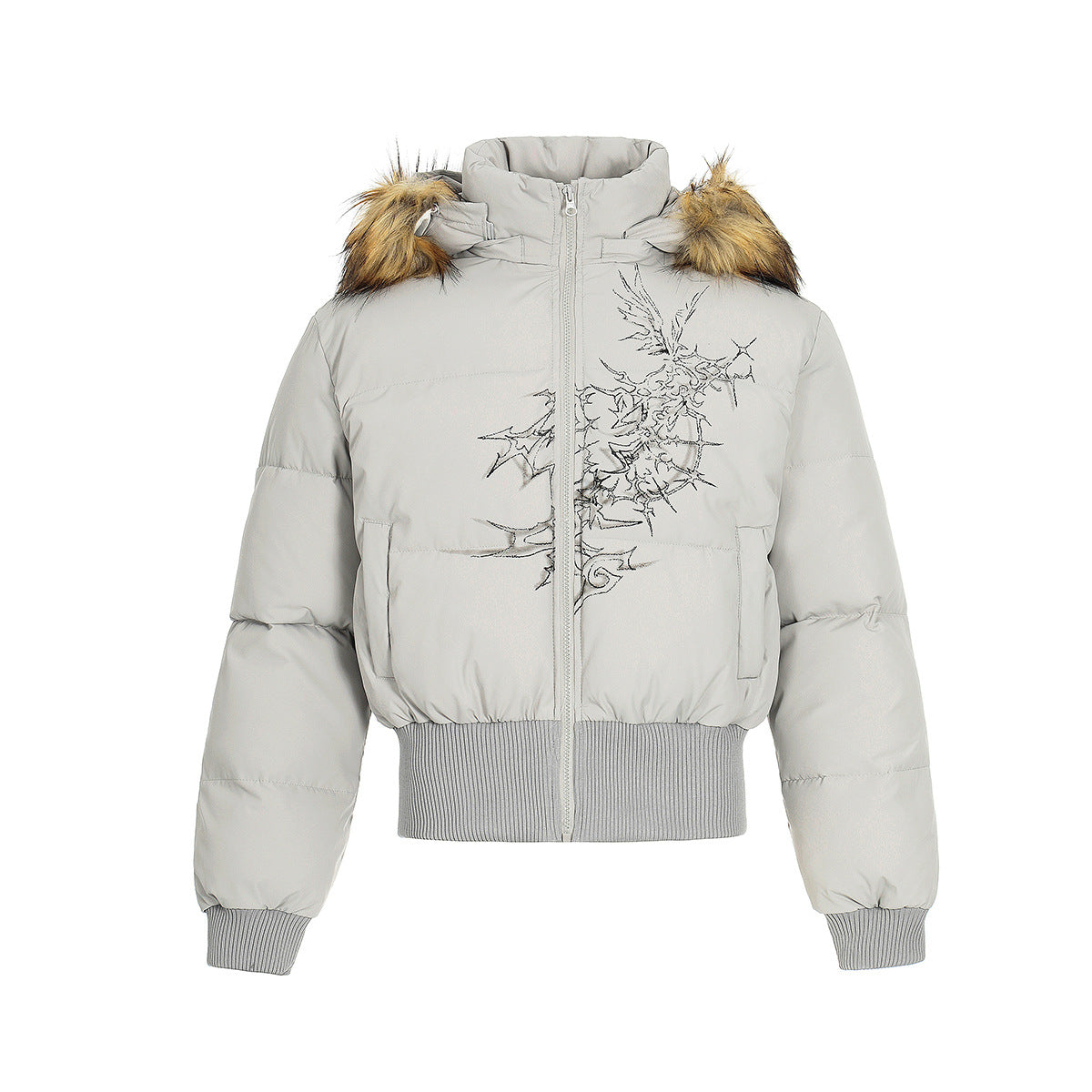 Thick bread jacket fur collar cotton jacket
