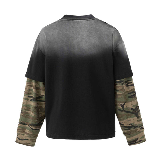 Black New Style Camo Hoodie T-shirt for Men