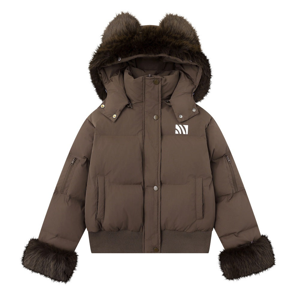 New Hooded Cotton Coat Short Warm Puffer Jacket Outerwear 2026