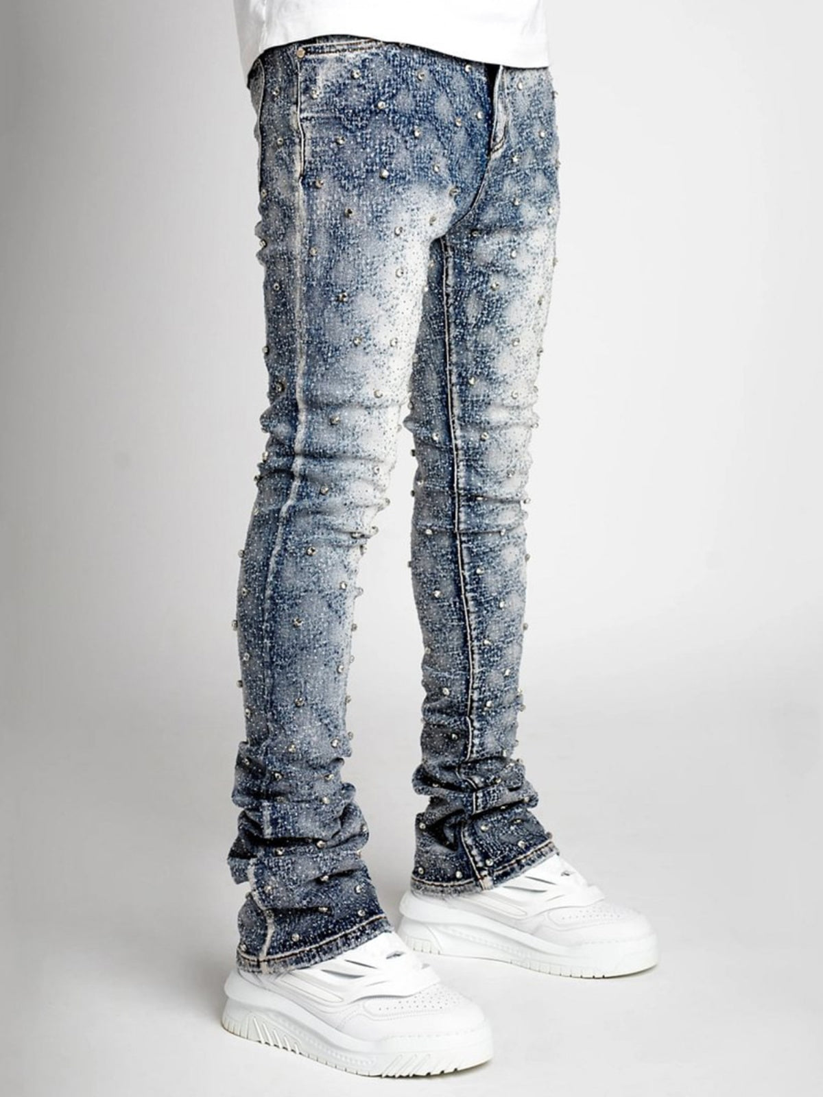 Stretch pearl layered jeans PERLA SEASONS NO LA BAJE'