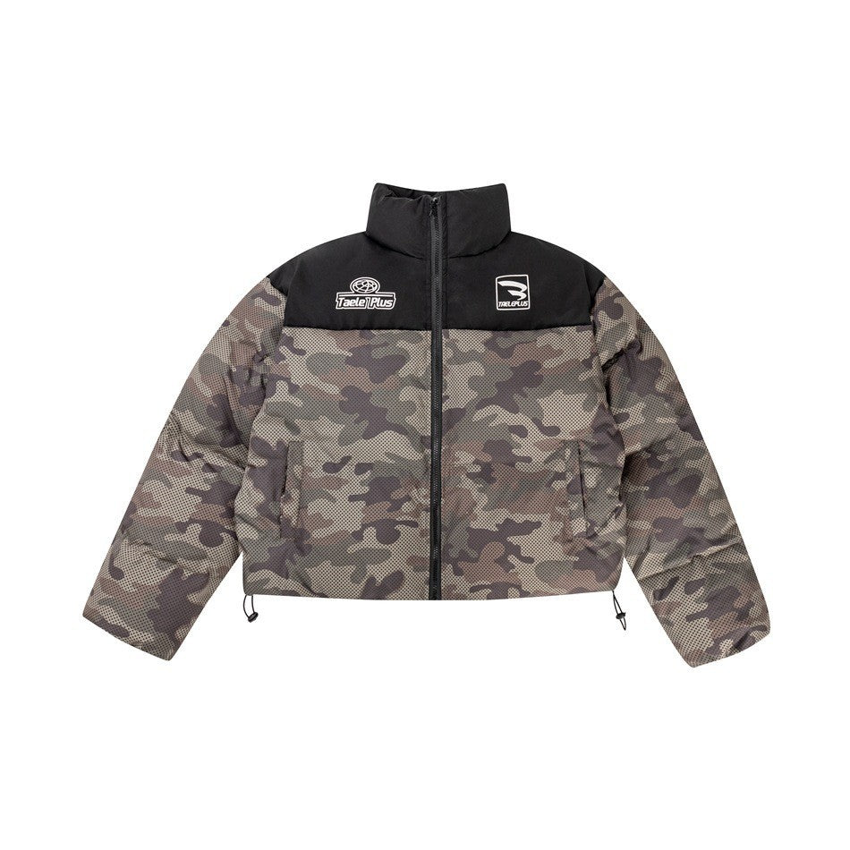 Camouflage Thick Puffer Jacket Coat Winter Cotton Jacket Unisex