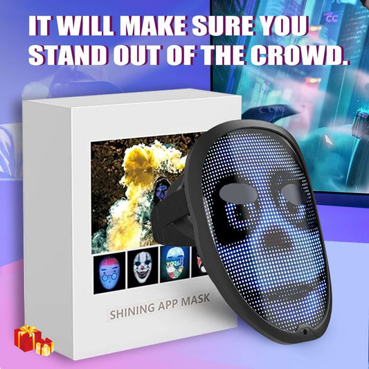 Bluetooth Gesture-Controlled LED Light-Up Mask for Halloween Parties
