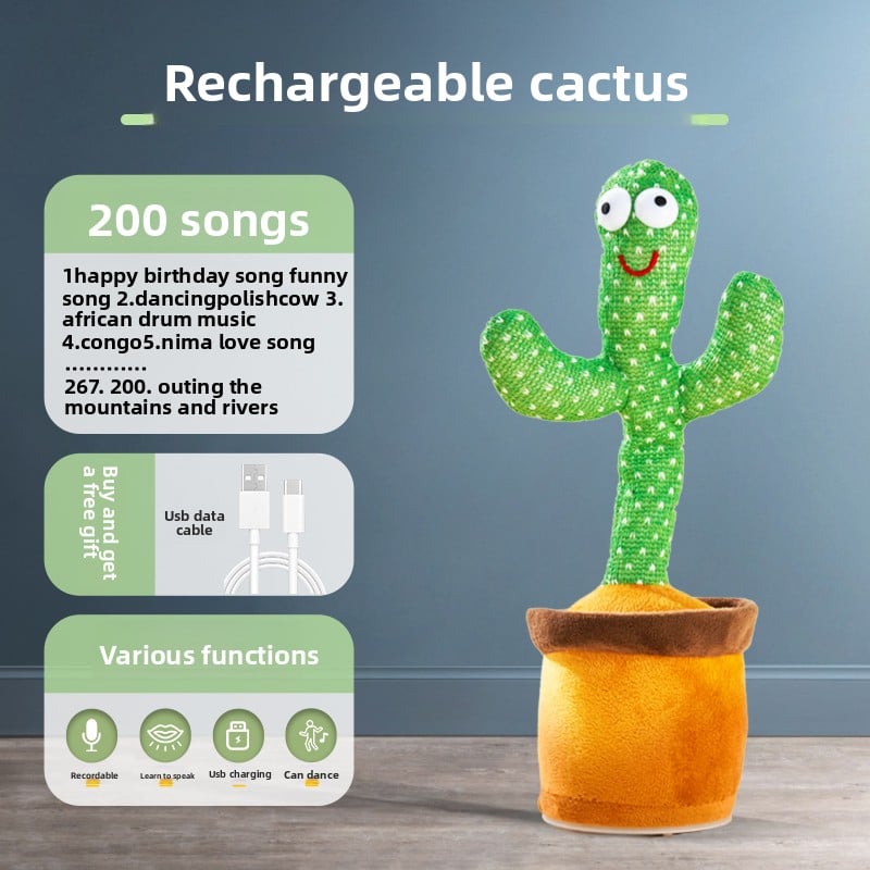 Talking Dancing Cactus Toy for Babies (0?1 Years)