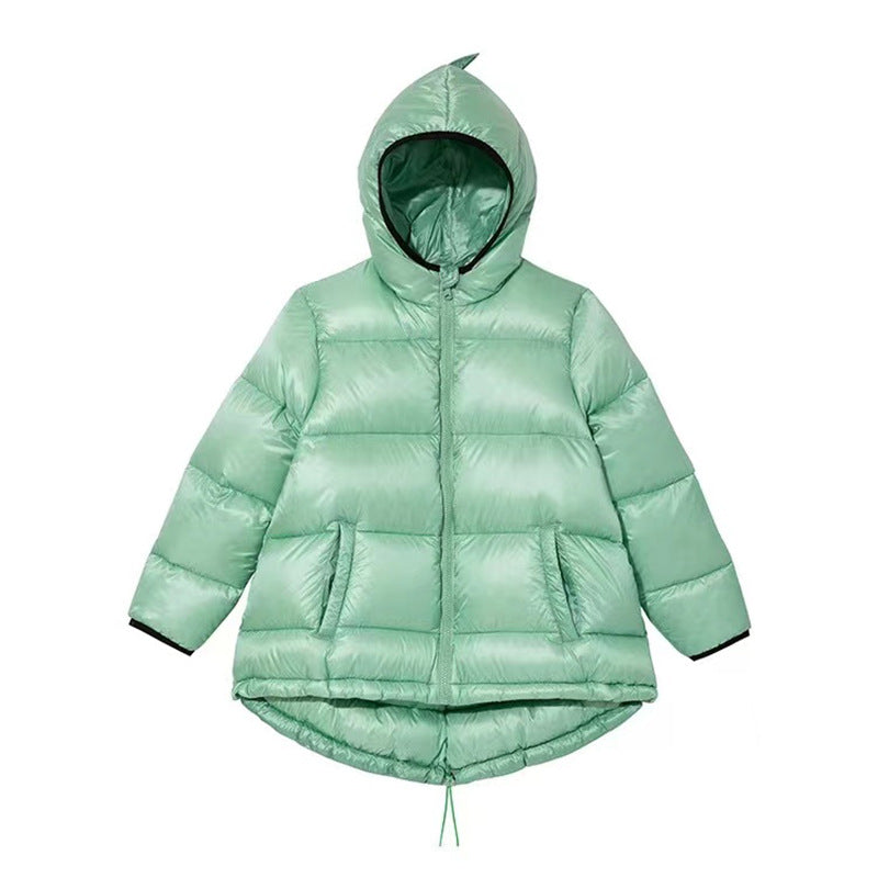Chaqueta de plumón cálida e impermeable con capucha