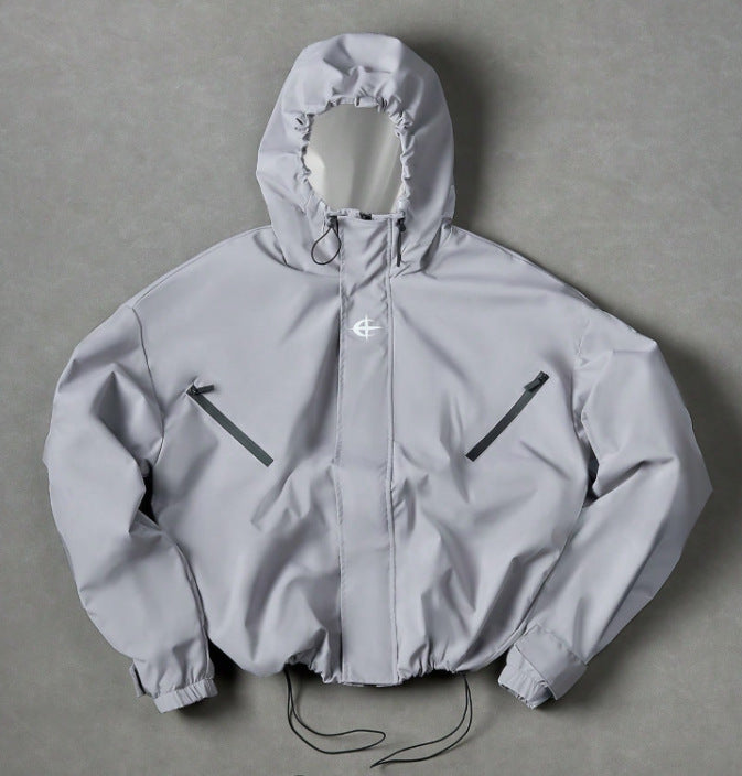 Mens Casual Hooded Windproof Jacket