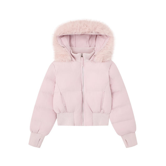 New Women's Hooded Coat - Solid Color Cotton Jacket 2026