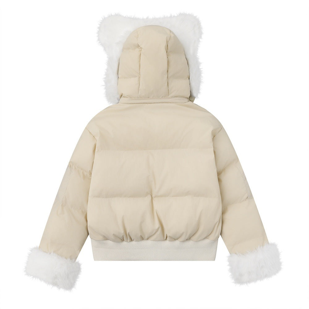 New Hooded Cotton Coat Short Warm Puffer Jacket Outerwear 2026