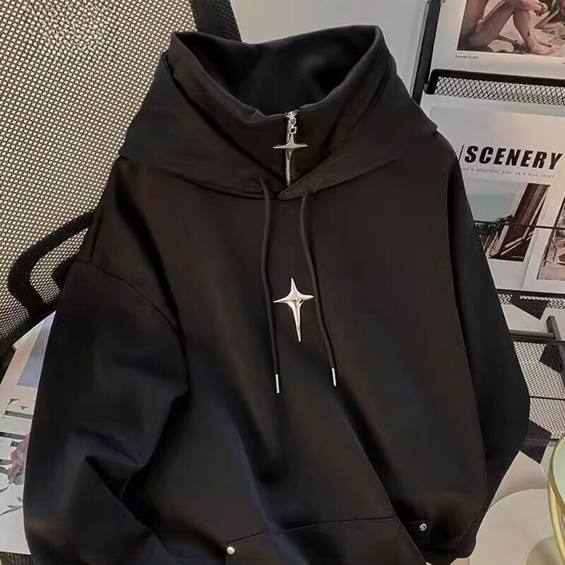 Men's Oversized West Coast Jacket - Solid Black
