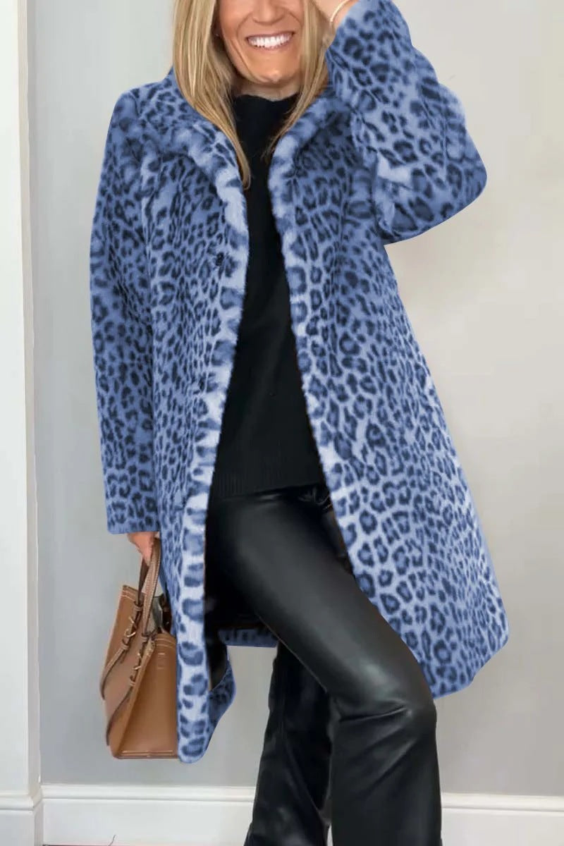 abrigos de piel con estampado de leopardo