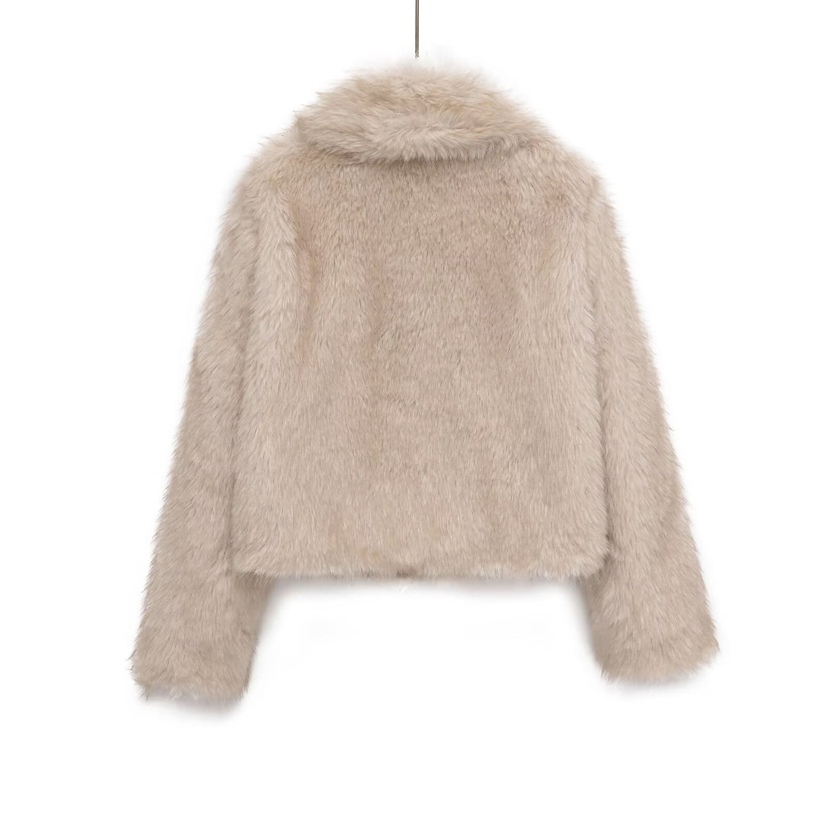 Pretty jacket, coat, turn-down collar, long sleeve, faux fur