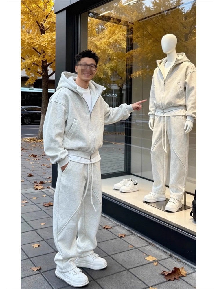 NO LA BAJE' Mens Casual Hooded Sweatshirt and Pants Set. Lo casual tambien tiene estilo, abrigo con capucha y pantalon al estilo New york City.