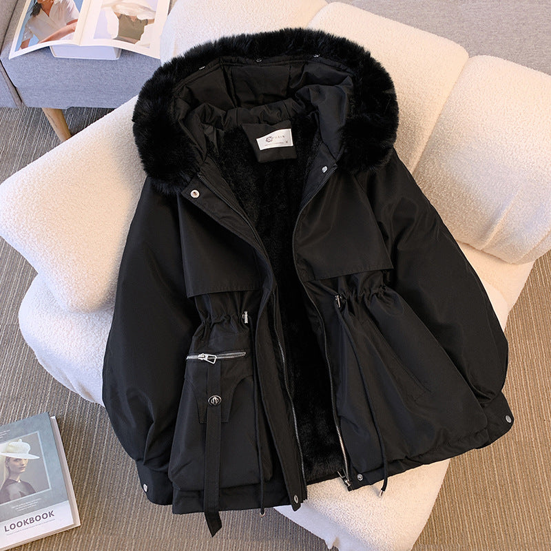 fur- Trimmed puffer jacket